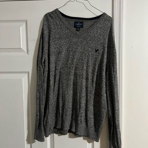 American Eagle grey/black V Neck sweatshirt